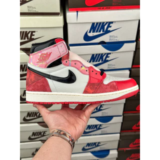 Nike Air Jordan 1 Homem-Aranha OG alto através do verso DV1748-601 (Qualidade Original 100%) Sapatilhas Sapatos