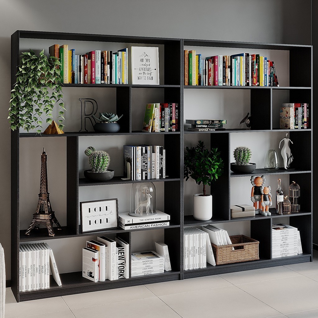 Kit 2 Estante para Livros 180cmx240cm 4 Prateleiras Seattle Yescasa