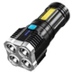 Lanterna LED Forte Super Potente 1500m Recarregável USB Portátil Ultra Brilhante 4 Modos Externa