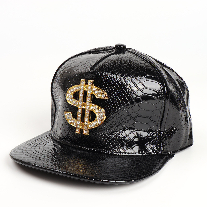 Chapéu de Couro Europeu Americano de Hip-hop de Couro Chapéu de