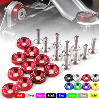10Pcs/Pack M6 Arruelas De Alumínio Estilo JDM E Parafuso De Pára-Lamas Para Junta Honda Civic Integra