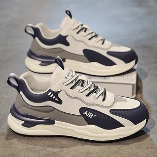 Homens de Verão 2024 Novo Estilo de Sapatos de Goma de Forrest Respirável para Esportes ao Ar Livre Leve e Antiderrapante Sapatos de Papai Casuais de Sola Grossa