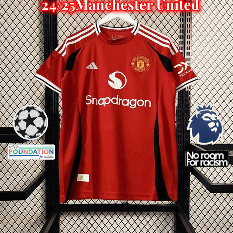 Fans Edition 24/25 Homem Utd Home Manchester United Camisola de futebol Júnior