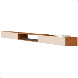Rack Suspenso para Sala TV 85" - Nature/Off White - Mod.2002