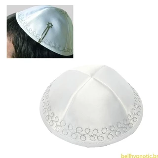 bel Satins Chapéu Kippah Yarmulke Redondo Judaico Respirável Peças Cabeça Israelitas