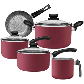 Jogo de Panela Antiaderente Teflon 7 Camada Caçarola Premium Panelux em Oferta na Shopee