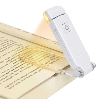 Luz De Leitura De Livros LED Brilho Ajustável USB Clip De Proteção Dos Olhos Portátil Bookmark Light