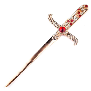 Athame Metal Cobre Brilhante 19 cm Pedras Vermelhas em Oferta na Shopee