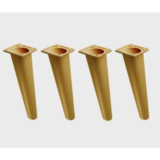 4 Pés Palito Já Inclinados Sofás Poltronas Racks Cor Mel 16cm de Altura Puffs Banquinhos Móveis kit