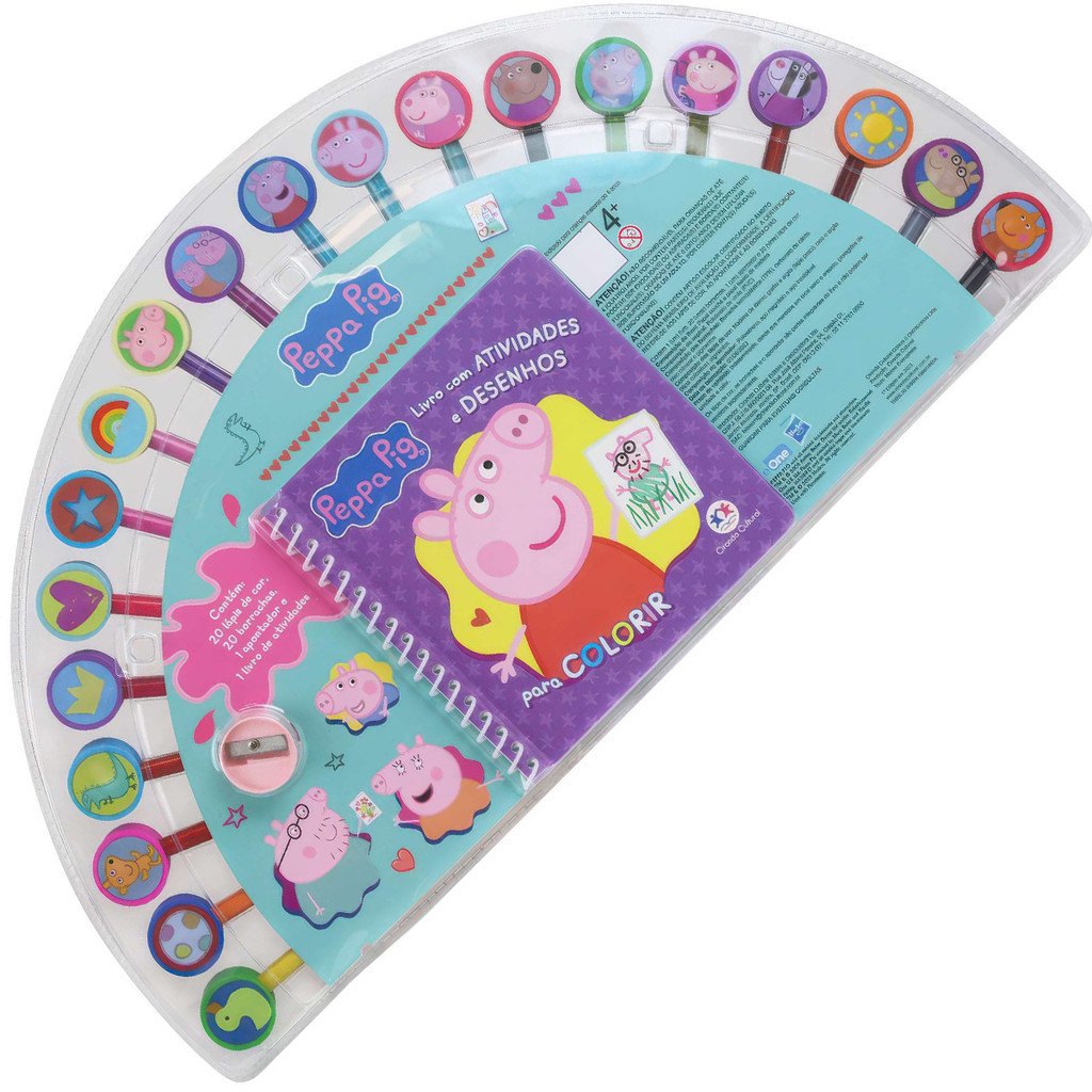 Coffret Scrapbooking Peppa Pig 51 Pièces - Loisirs Créatifs Enfant Avec Carnet, Autocollants, Tampons, Paillettes