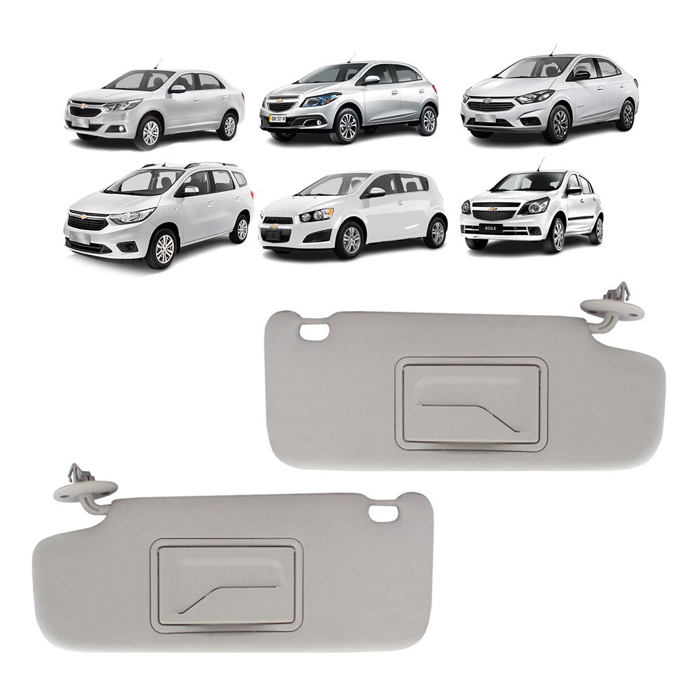 Par Quebra Sol Cinza C Espelho Chevrolet Onix 2012 2013 2014 | Shopee ...
