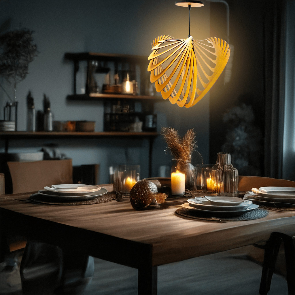 Lustre Luminária Pendente de Teto Sala Quarto Escritório MDF