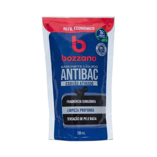 Refil Sabonete Liquido Carvao Ativado Homem Bozzano 200Ml