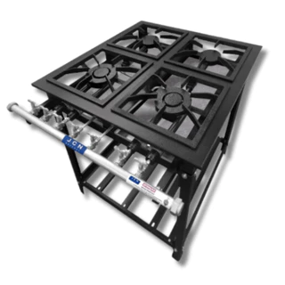 Fogão Standard Baixa Pressão Industrial 4 Bocas Completo JCN
