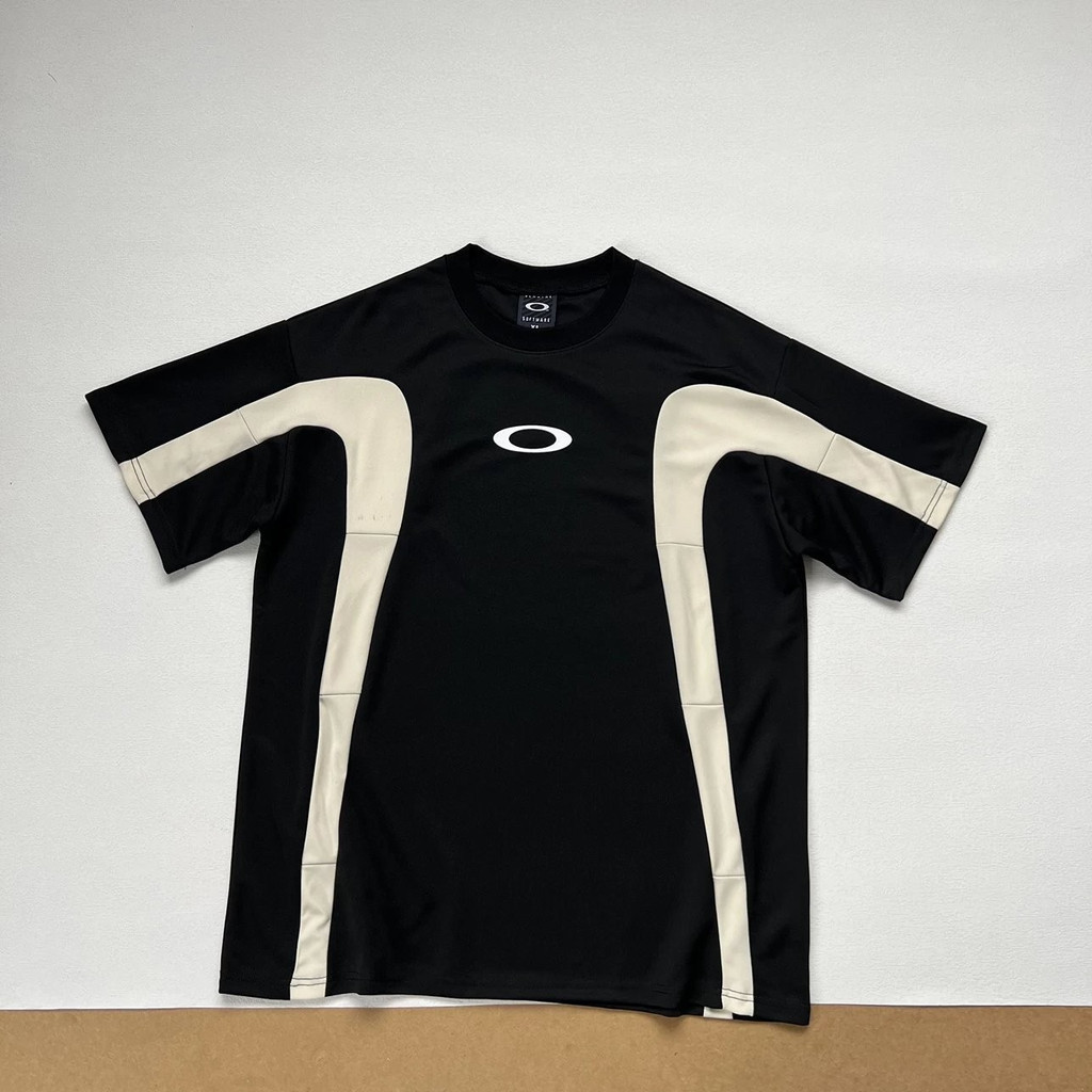 Camiseta Vintage Oakley Lcon Logo Panelled Sport Tshirt Mulher Homem Quick Dry Short Sleeves