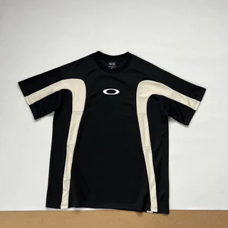 Camiseta Vintage Oakley Lcon Logo Panelled Sport Tshirt Mulher Homem Quick Dry Short Sleeves