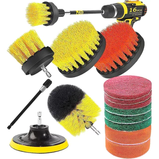 Kit 14 Escovas Furadeira Limpeza SofasBox Estofado Tapetes