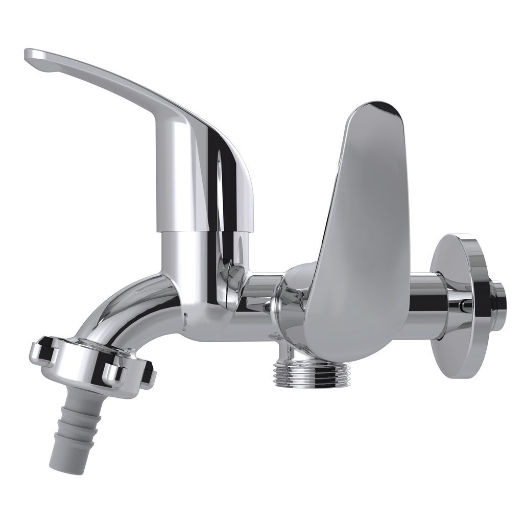 Torneira Tanque Maquina Lavar 2 Saídas Abs Cromado 1/4v Monoc