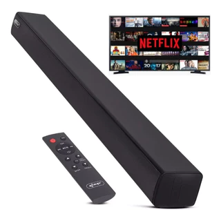 Barra De Som Soundbar Bluetooth Knup 6037bh Preta 110v/220v Cor Preto Frequência 90Hz ~ 15KHz