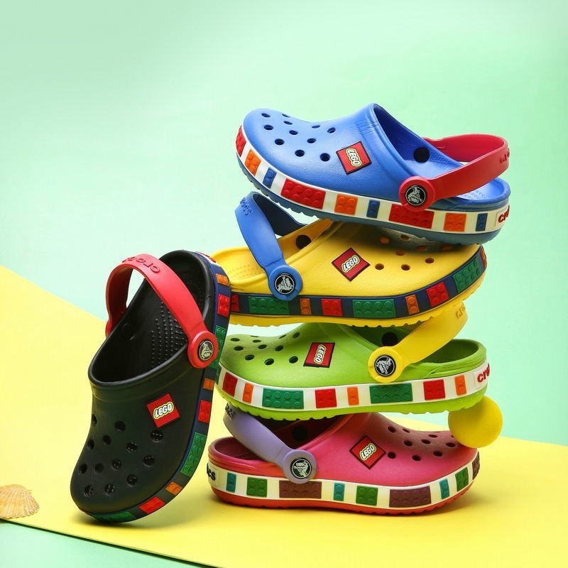 2024 Novos Sapatos cs Para Crianças Sandálias Lego Boy's Girls Chinelos De Praia Leves Antiderrapantes GF78