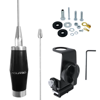 Kit Enfeite Antena Px 1,40m Suporte Portas Malas Capô Capu Parafusos Anti-furto