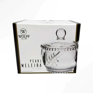 Meleira C/Colher Pearl 10x8x7cm Em Cristal Rojemac Wolff