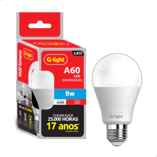 Lâmpada Led E27 9w Dimerizável 6500k Branco Frio 220v