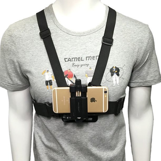 Suporte Peitoral Cinturão Premium Para Celular Câmera Gopro