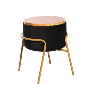 KIT 2X Puff de Veludo com Mesa Auxiliar(MULTIFUNÇAO)