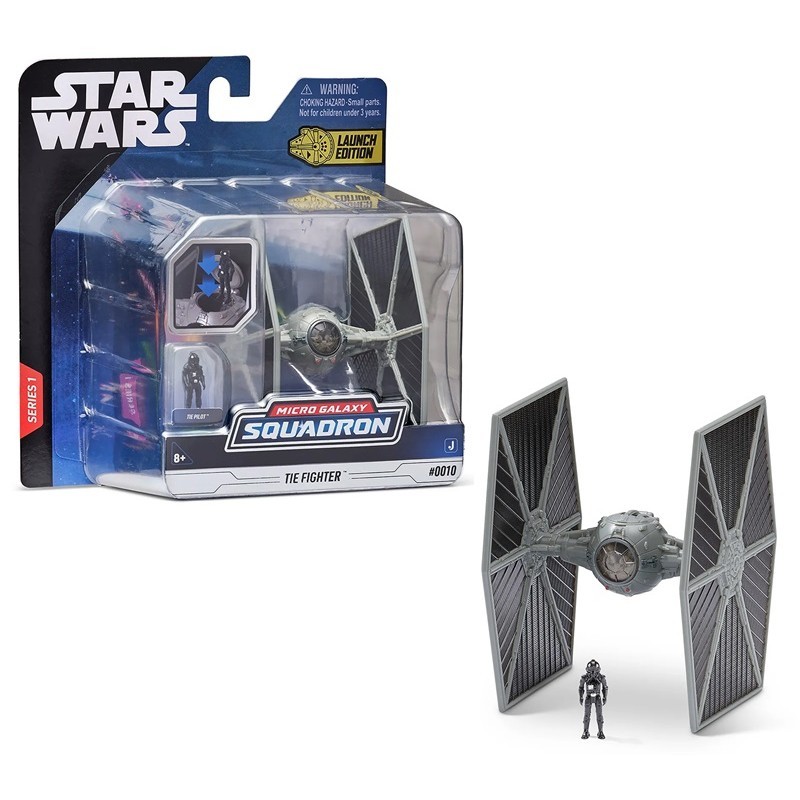 Micro Figura Star Wars The Pilot Com Nave Tie Fighter - Micro Galaxy Squadron - Launch Edition 0010 - Sunny - 3440