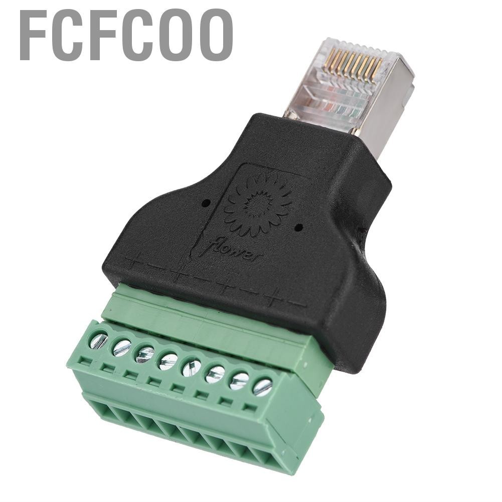 Fcfcoo DVR Ethernet Connector RJ45 Male Jack to 8 Pin Screw Terminal ...