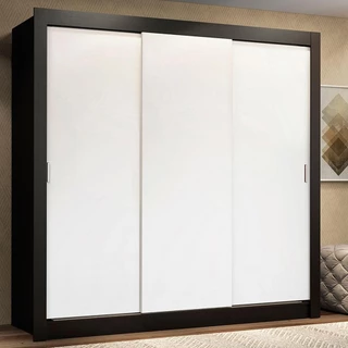 Guarda Roupa Casal Madesa Lyon 3 Portas de Correr 2 Gavetas em Oferta na Shopee