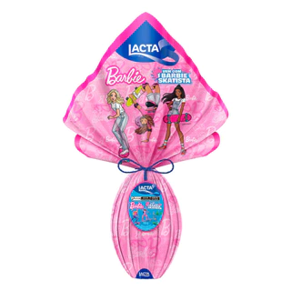 Ovo de Páscoa Ao Leite Barbie Lacta Ganhe 1 Barbie Skatista 166g