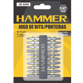 Jogo de bits com ponta dupla 65 mm 10 peças - Hammer