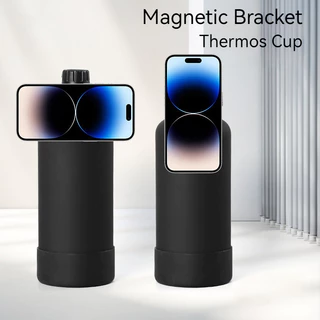 1200ml garrafa térmica magnética suporte de telefone móvel esportes garrafa de água com grande capacidade