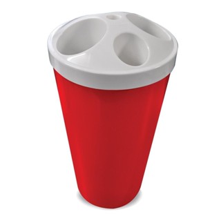 Dispensador de copos descartáveis vermelho - Bralimpia