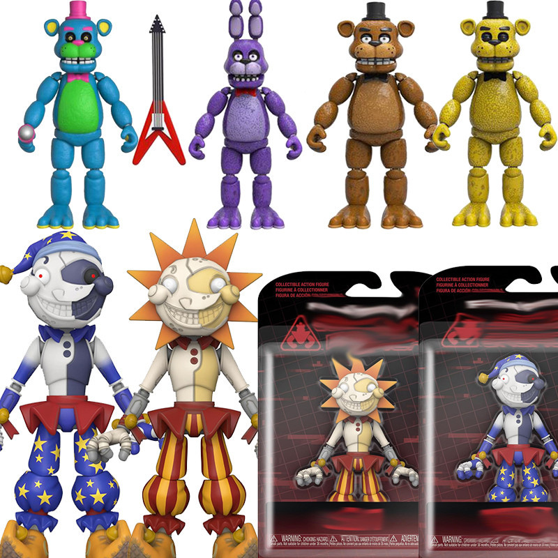 Fnaf Funko Pop Five Night's At Freddy Articulado Sol Lua Foxy Bonnie ...