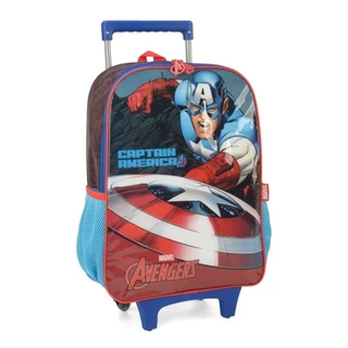 Mochila De Rodinhas Escolar Menino Capitão América Luxcel em Oferta na Shopee