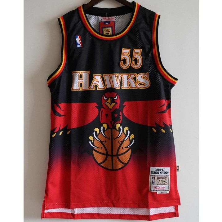 r Novos Homens N-Ba's Atlanta Hawks # 55 Dikembe Mutombo retro Bordado ...