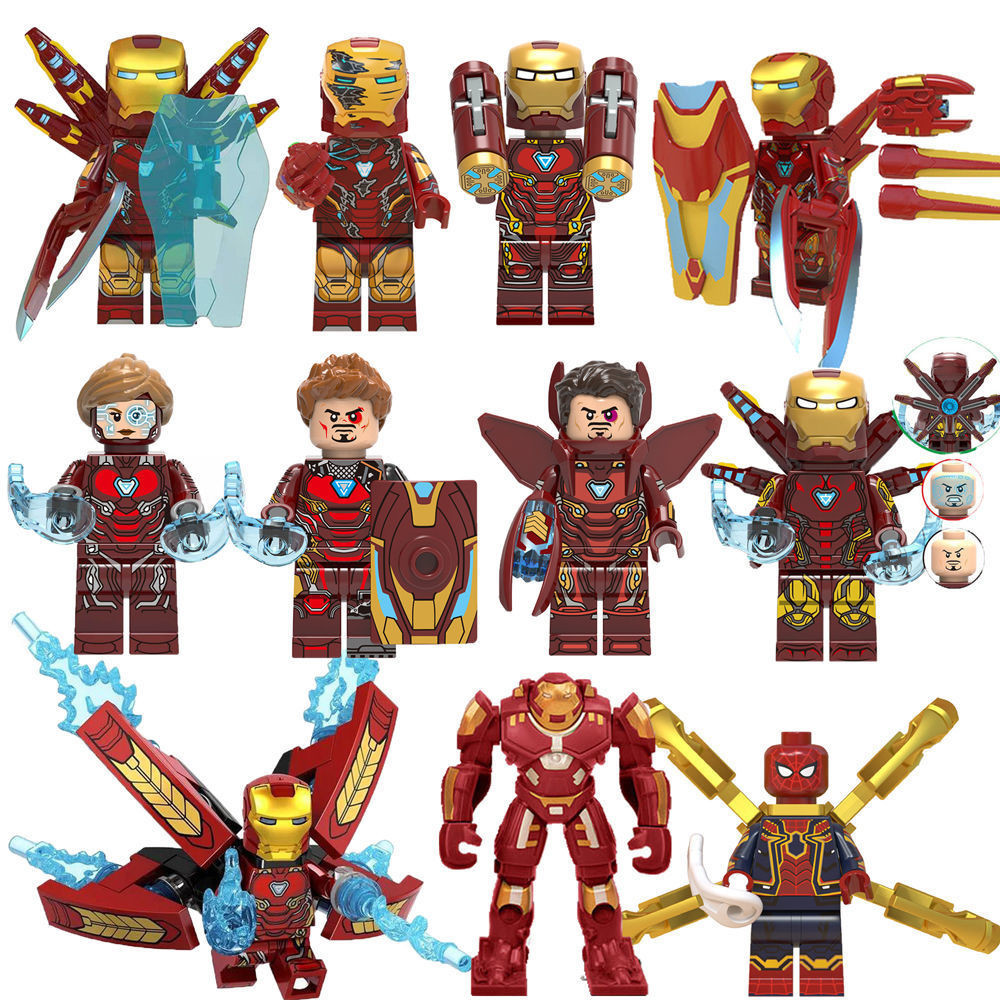 Compatível com Lego Avengers 4 Blocos de Ferro Homem Construindo ...