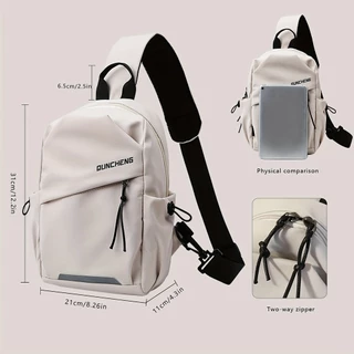 Mochila Unissex Multifuncional À Prova D'água Casual De Ombro Crossbody No Peito