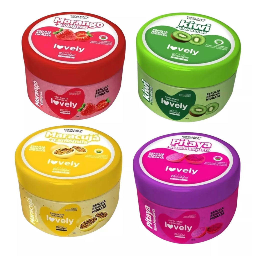 Kit 04 Esfoliantes Corporal - Lovely