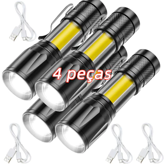 Portabilidade LED Mini Lanterna Tática Com Zoom Recarregável Usb Lanterna De Mao 980000lm
