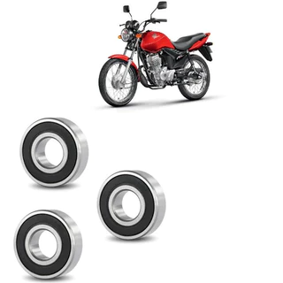 Kit Rolamento Roda Traseira Cg Titan Fan 125 2000 Até 2018