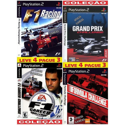 F1 E Challenge Coleção (4 Dvds) Ps2 Formula 1 Patch AAA | Shopee Brasil