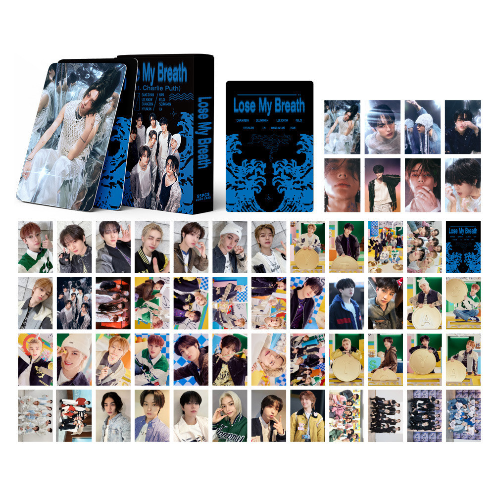 55pcs STRAY KIDS SKZ HOP Lomo Cartões Perder My Breath Magic