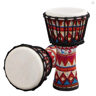 Tambor Africano Portátil De 8 Polegadas Djembe Com Padrões De Arte Colorida Instrumento Musical De Percussão