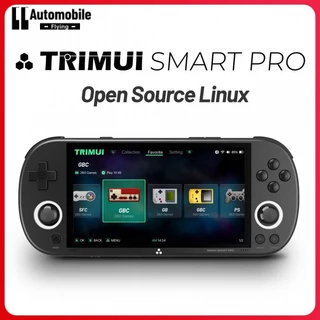 Trimui Smart Pro Handheld Game Console 4.96 ''IPS Tela Sistema Linux Joystick Iluminação RGB Smartpro Retro Video Game Player Presente