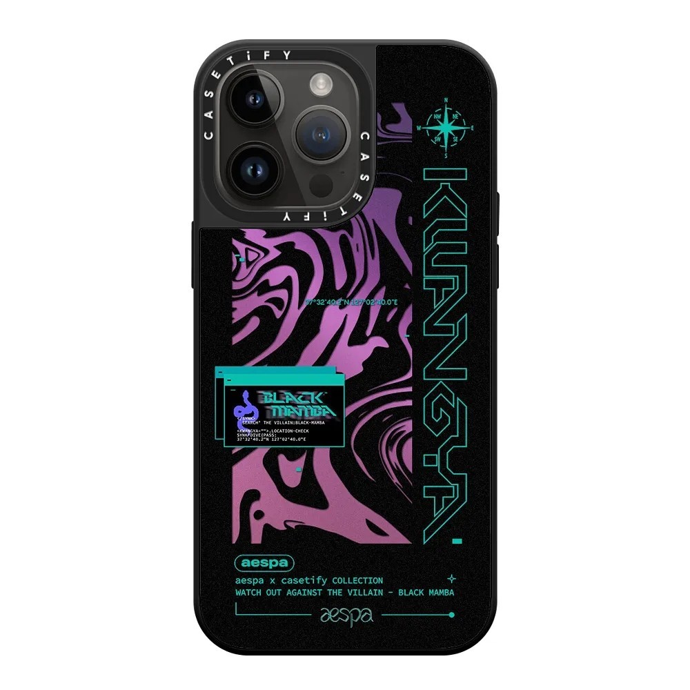 CaseTifg Joint AESPA Pattern Mirror Phone Case Com Caixa Para