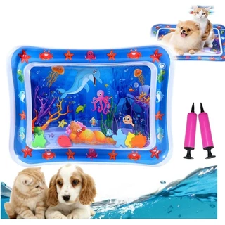 Tapete Sensorial De Água Grande Para Gatos , Send a pump,Animais De Estimação Interativo , Insuflável Temático Do Oceano De Interior